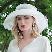 economico Cappelli per feste-cappelli di seta di ghiaccio eleganti in stile classico semplice con fiocco 1pc copricapo per feste / serate / tea party / occasioni speciali / ufficio  &amp;
