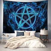levne Nástěnné tapiserie-pentagram wicca wiccan pohanský psychedelický závěsný gobelín nástěnné umění velký gobelín nástěnná malba výzdoba fotografie pozadí přikrývka opona domácí ložnice dekorace obývacího pokoje