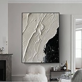 cheap People Paintings-Large handmade Abstract texture oil painting hand painted Wall Art  Texture oil painting Wall Art Black and White Abstract Lady Painting Modern  Wall Art black white painting  Wall Art