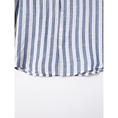 economico Casual da lavoro-Per uomo Camicia Camicia di lino Camicia Estiva Camicia casual Camicia da Spiaggia Camicia di cotone A righe Vacanza Camicia hawaiana Nero Rosa Rosso Azzurro cielo Manica Lunga Collo ripiegato
