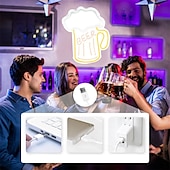 cheap Neon LED Lights-Oktoberfest Beer USB LED Neon Light, LED Beer Sign Bar Club Acrylic Neon Light Hotel Bar Caf  Birthday Party Youth Room Wall Decoration Light Logo 1PC