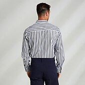 voordelige Heren Elite Overhemden-Voor heren Overhemd Button-down overhemd Effen Kleur Formeel Bruiloft Zwart Lange mouw Strijkijzer Lente &amp; Herfst Kleding Knop