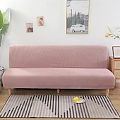 economico Copertura del divano futon-Copridivano letto senza braccioli in tessuto jacquard 3 diverse dimensioni fodere per decorazioni per divano in velluto di mais protezione elasticizzata copripanca elastico