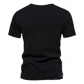 levne Ležérní tričko Henley-Pánské Tričko s knoflíkem Tričko Tričko Henley Trička Krátký rukáv Henley Jaro léto Bez vzoru Pit Strip Módní Designové Základní Dovolená ulice Jdeme ven Černá Bílá Námořnická modř Top tričko pro muže