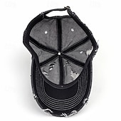 preiswerte Baseballkappe für Herren-Herren Cap Basecap Sonnenhut Kappe Schwarz Dunkel Blau Baumwolle Zerrissen Modisch Brautkleider schlicht Strasse Täglich Glatt Einstellbar Sonnenschutz Atmungsaktiv