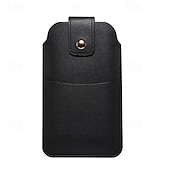 abordables bolsa de telefono universal-Funda con bucle para teléfono móvil para hombre, cinturón, bolso de cintura, accesorios, bolso de cuero pu, billetera para teléfono, cinturón vintage, funda protectora para teléfono móvil
