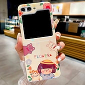 Недорогие Чехлы для Samsung-телефон Кейс для Назначение SSamsung Galaxy Z-флип 6 Z Flip 5 Кейс на заднюю панель Ультратонкий Защита от удара 3D в мультяшном стиле ТПУ