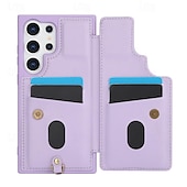 baratos Capa Samsung-telefone Capinha Para Samsung Galaxy S24 Ultra Plus S23 Ultra Plus S22 Plus Ultra A55 A35 A25 A15 5G A54 A34 A14 S25 Ultra Capa traseira Com Suporte Magnética com cordão Retro flor floral TPU Couro PU
