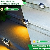 abordables Luces de suelo-Luz de paso LED solar, luz de cubierta impermeable al aire libre luces de cerca solar luz de pared para patio cubierta jardín esquina casa garaje patio porche escalera iluminación 1/2/4/6/12 piezas