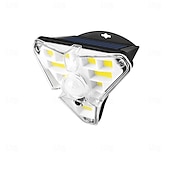 cheap Street Lights-68LED Solar Flood Lights Sensor Wall Lamp, Human Body Induction Waterproof Wall Intelligent Control, Waterproof Outdoor Triangle Floodlight for Home Garden Household Courtyard 1pc