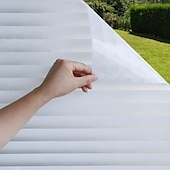 cheap Blackout Curtain-Blind Privacy Window Film Non Adhesive White Strips Window Sticker Faux Shutter Blinds Looking Static Cling Glass Covering for Home Office Security Protection UV Blocking