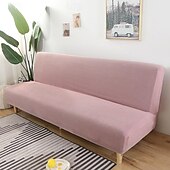 economico Copertura del divano futon-Copridivano letto senza braccioli in tessuto jacquard 3 diverse dimensioni fodere per decorazioni per divano in velluto di mais protezione elasticizzata copripanca elastico