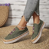 economico Slip-ons e mocassini da donna-scarpe casual slip-on bianche da donna – sneakers traspiranti in similpelle con finiture in sughero e fascia elastica per camminare, viaggiare e indossare ogni giorno