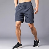 cheap Casual Shorts-Men's Athletic Shorts Active Shorts Shorts Running Shorts Casual Shorts Pocket Drawstring Elastic Waist Plain Comfort Short Sports Outdoor Daily Going out Fashion Casual Black Blue Micro-elastic