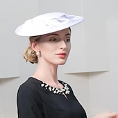 olcso Partikalapok-Fejfedők 100% Vászon Csészealj kalap Zsúr Lóverseny Elegáns Brit Val vel Sapka Sisak Fejfedők