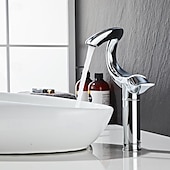 abordables Robinets de lavabo-Robinet lavabo - Classique Plaqué Montage Extérieur Mitigeur un trouBath Taps