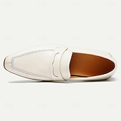 abordables Mocassins en cuir de qualité supérieure-Homme Mocassins et Slip On Imprimer des chaussures Maillots de bain Cuir Cuir de vachette pleine fleur italien Confortable Antidérapantes Mocassins Beige