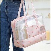 abordables organizador de baño-Neceser impermeable para playa, natación, gimnasio, separación húmeda/seca, bolsa de ropa para baño y ducha para almacenamiento seco y húmedo