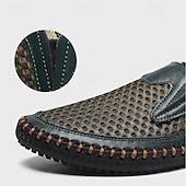 billiga Slip-ons och loafers till herrar-mäns ventilerande loafers &amp; slip-ons handgjorda skor komfort skor sommar casual dagliga mesh svart gröna skor