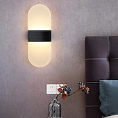 levne Vnitřní nástěnná světla-led nástěnné svítidlo 2barevný světelný zdroj 10cm 5w nordic style ip54 hliníková akrylová vnitřní nástěnná svítidla osvětlení do ložnice koupelna obývací pokoj chodby 85-265v