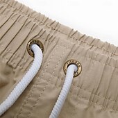 baratos shorts de natação masculinos-Homens Bermuda de Surf Shorts de Natação Calção Justo de Natação Com Cordão com forro de malha Cintura elástica Bandeiras Conforto Secagem Rápida Curto Feriado Praia Final de semana Moda Casual Preto
