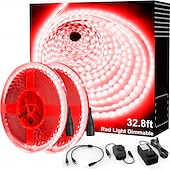 cheap Plug Strip Lights-LED Strip Light Set 32.8Ft Dimmable  Warm Light White Light Ice Blue Yellow Light Red Light Super Bright LED Tape Light 120 LED/M SMD 2835 Suitable for Dressing Table Home Kitchen Cabinet Bedroom