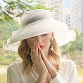 economico Cappelli per feste-cappelli di seta di ghiaccio eleganti in stile classico semplice con fiocco 1pc copricapo per feste / serate / tea party / occasioni speciali / ufficio  &amp;