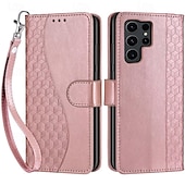 tanie Etui do telefonów Samsung-telefon Kılıf Na Samsung Galaxy S24 Ultra Plus S23 S22 S21 S20 Ultra Plus FE A55 A35 A25 A15 5G A54 A34 A14 A72 A52 A32 A22 A12 A53 A33 A23 A13 S25 Ultra Osłona tylna Z podpórką Magnetyczne z paskiem