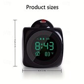 cheap Smart Lights-1pc Multifunctional Digital Alarm Clock  with Projector Light , Easy-to-Read LCD Display - Ideal for Bedroom and Living Room Decor
