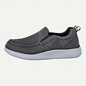 levne Pánské nazouváky a mokasíny-pánské ležérní slip-on plátěné mokasíny – lehké a prodyšné vycházkové boty