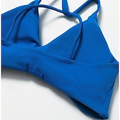 voordelige Sport bh&#039;s-Dames Lichte ondersteuning Sport bh&#039;s Running BH Open achterkant Gekruiste rug Goede top Gewatteerd Fitness Recreatiesport Hardlopen Ademend Lichtgewicht Zacht Zwart Roze Marine Blauw Effen