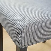 baratos Capa de cadeira-capa de cadeira de jantar resistente à água tecido de lã polar para capa de cadeira de sala de jantar capas elásticas capas de assento de cadeira