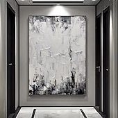 ieftine Picturi în Ulei-picturi în ulei realizate manual, pânză, artă de perete, decorare modernă, simplitate, alb-negru, abstract pentru decorarea casei, laminată, fără rame, pictură neîntinsă