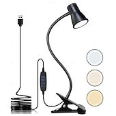 halpa Pöytälamput-usb led-pöytälampun pidike lukuvalossa, 3 valotilaa 10 himmennettävissä olevaa kirkkaustasoa kirjavalo makuusalin sängynpäädylle, säädettävä joustava niskakiristinvalo, täydellinen työskentelyyn