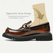 abordables Mocassins en cuir de qualité supérieure-Mocassins en cuir de vachette de qualité supérieure pour hommes avec détail de chaîne en or – chaussures habillées marron élégantes à enfiler pour une tenue formelle et professionnelle