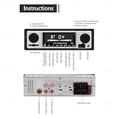 preiswerte Bluetooth Auto Kit/Freisprechanlage-Autoradio Bluetooth Oldtimerradio MP3-Player Stereo USB für AUX Oldtimer-Stereoanlage Audio Silber Schwarz