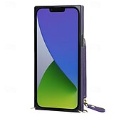 Недорогие Чехлы для iPhone-телефон Кейс для Назначение айфон 16 iPhone 15 Pro Max iPhone 14 13 12 11 Pro Max Plus Mini SE Кошелек для карт Молния с ремешком Откидная подножка Ретро ТПУ Кожа PU