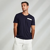 ieftine Tricouri și maieuri pentru bărbați de elită-Bărbați Grafic Tricou Tee Top Manșon scurt Tricou Stil Nautic Cămașă Modă Exterior Casual Stradă Casual Zilnic Alb Bleumarin Primavara vara Îmbrăcăminte S M L XL XXL