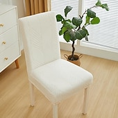abordables Funda para silla de comedor-Funda elástica para silla de comedor, funda para silla de comedor con respaldo alto, funda para silla de hotel para banquete de boda, funda para silla de jacquard lisa, funda elástica para silla