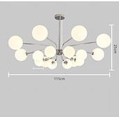 economico Luci a sospensione-lampada a sospensione a led 90/115 cm 12/16 luci e27 nordico moderno sputnik illuminazione a sospensione della metà del secolo lampada da soffitto in metallo per cucina sala da pranzo soggiorno