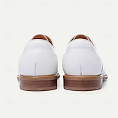 levne Klasické Společenské Boty-pánské prémiové boty z hovězí kůže bílé brogue oxford boty - elegantní šněrovací společenské boty pro formální příležitosti