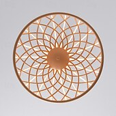 economico Luci a sospensione-lampada a sospensione a led bianco caldo 45 cm 1 luce vintage a forma di ciotola lanterna antica in vimini lampada a sospensione in metallo acrilico giardino sala da pranzo studio camera da letto