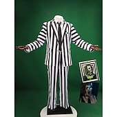 economico Orrore Classico-Succo di scarafaggio Halloween Abiti Completi &amp; Blazer Beetlejuice 2 Film horror Adulti Per uomo Carnevale Performance Feste Costumi di Halloween facili Vestirsi