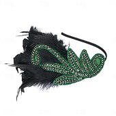 olcso Kiegészítők és még sok más-1920-as évek A nagy Gatsby Flapper fejpánt A nagy Gatsby Esküvői Vendég Gallér nélküli Női Mindszentek napja Farsang Álarcos mulatság Parti Álarcos mulatság Esküvői fogadás Felnőttek Hajszalag Minden