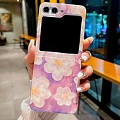 رخيصةأون جراب سامسونج-هاتف غطاء من أجل سامسونج جالاكسي زد فليب 6 Z Flip 5 Z Flip 4 Z Flip 3 غطاء خلفي نحيل جداً ضد الصدمات زهرة الأزهار TPU