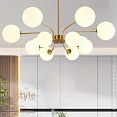 economico Luci a sospensione-lampada a sospensione a led 90/115 cm 12/16 luci e27 nordico moderno sputnik illuminazione a sospensione della metà del secolo lampada da soffitto in metallo per cucina sala da pranzo soggiorno