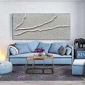 abordables Peintures Abstraites-peinture à l&#039;huile faite à la main toile mur art décoration moderne simple texture abstraite blanc pour la décoration intérieure roulé sans cadre peinture non étirée