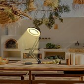 Недорогие Настольные лампы-Настольная лампа с 5-кратным увеличением и питанием от USB, складная конструкция — 3 режима освещения для чтения и рукоделия  &amp; использование в офисе