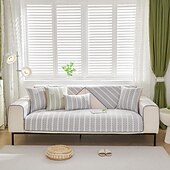 cheap Sofa Cover-Fishbone Chenille Sofa Mat Sofa Cushion Solid Color Non-slip Soft Comfy