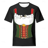 preiswerte T-Shirts-T-Shirt Lederhosen 3D Lässig Streetstyle T-Shirt Ärmel für Damen Erwachsene Heißprägen  für Karneval Oktoberfestbier Party Alltagstauglich